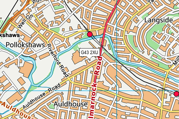 G43 2XU map - OS VectorMap District (Ordnance Survey)