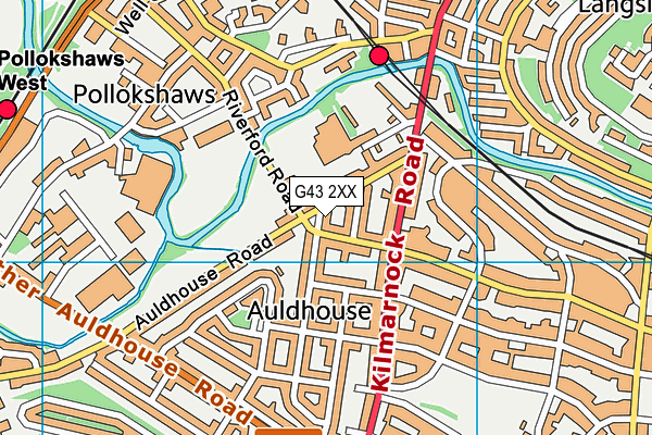 G43 2XX map - OS VectorMap District (Ordnance Survey)