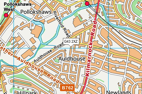 G43 2XZ map - OS VectorMap District (Ordnance Survey)