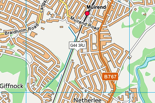 G44 3RJ map - OS VectorMap District (Ordnance Survey) G44 3RJ map - OS VectorMap District (Ordnance Survey)
