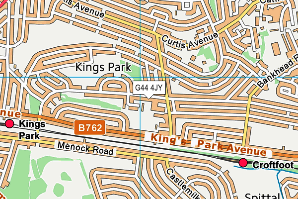 G44 4JY map - OS VectorMap District (Ordnance Survey) G44 4JY map - OS VectorMap District (Ordnance Survey)
