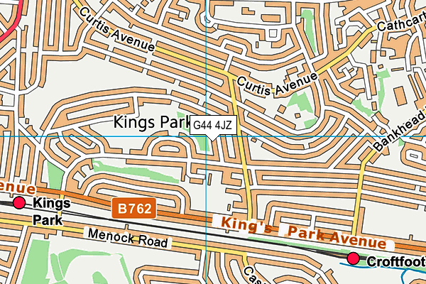 G44 4JZ map - OS VectorMap District (Ordnance Survey) G44 4JZ map - OS VectorMap District (Ordnance Survey)