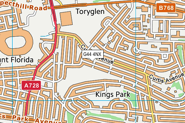 G44 4NX map - OS VectorMap District (Ordnance Survey) G44 4NX map - OS VectorMap District (Ordnance Survey)