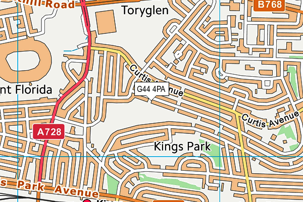 G44 4PA map - OS VectorMap District (Ordnance Survey) G44 4PA map - OS VectorMap District (Ordnance Survey)