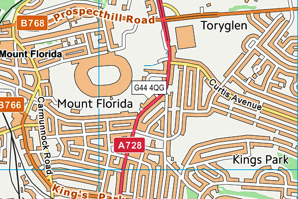 G44 4QG map - OS VectorMap District (Ordnance Survey) G44 4QG map - OS VectorMap District (Ordnance Survey)
