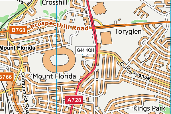 G44 4QH map - OS VectorMap District (Ordnance Survey) G44 4QH map - OS VectorMap District (Ordnance Survey)