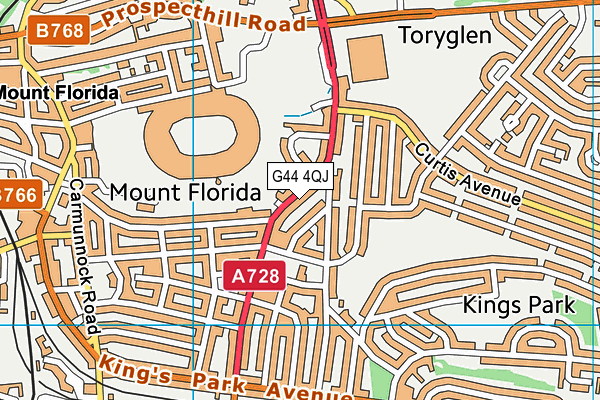 G44 4QJ map - OS VectorMap District (Ordnance Survey) G44 4QJ map - OS VectorMap District (Ordnance Survey)