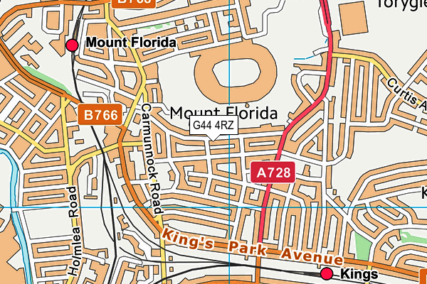 G44 4RZ map - OS VectorMap District (Ordnance Survey) G44 4RZ map - OS VectorMap District (Ordnance Survey)