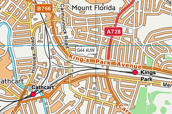 G44 4UW map - OS VectorMap District (Ordnance Survey) G44 4UW map - OS VectorMap District (Ordnance Survey)