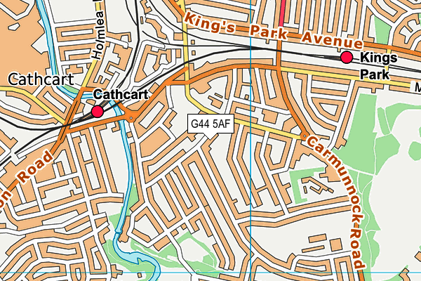 G44 5AF map - OS VectorMap District (Ordnance Survey) G44 5AF map - OS VectorMap District (Ordnance Survey)