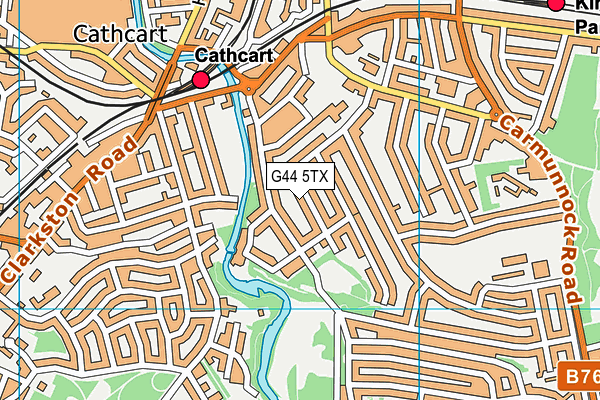 G44 5TX map - OS VectorMap District (Ordnance Survey) G44 5TX map - OS VectorMap District (Ordnance Survey)