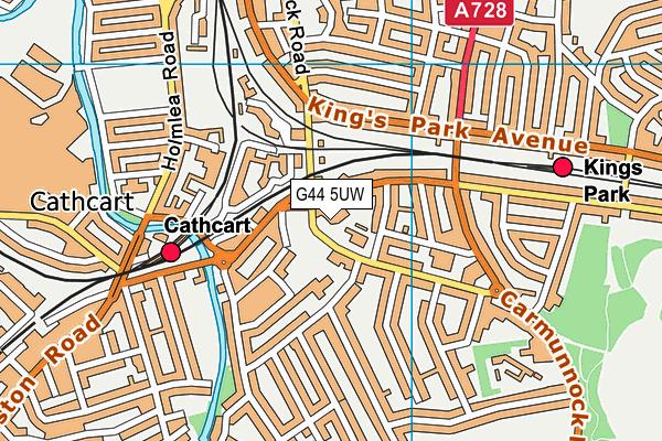G44 5UW map - OS VectorMap District (Ordnance Survey) G44 5UW map - OS VectorMap District (Ordnance Survey)