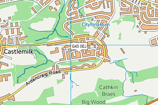 G45 0EJ map - OS VectorMap District (Ordnance Survey)