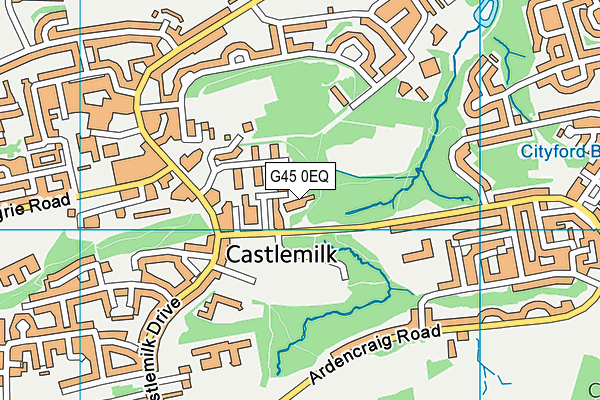 G45 0EQ map - OS VectorMap District (Ordnance Survey)