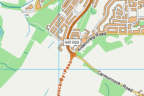 G45 0QQ map - OS VectorMap District (Ordnance Survey)