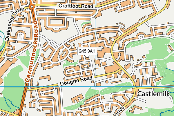 G45 9AH map - OS VectorMap District (Ordnance Survey) G45 9AH map - OS VectorMap District (Ordnance Survey)