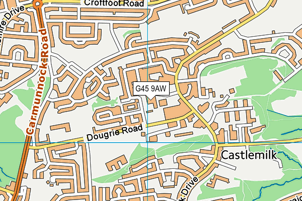 G45 9AW map - OS VectorMap District (Ordnance Survey) G45 9AW map - OS VectorMap District (Ordnance Survey)