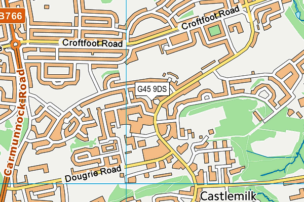 G45 9DS map - OS VectorMap District (Ordnance Survey)