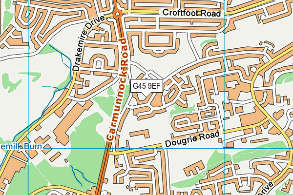 G45 9EF map - OS VectorMap District (Ordnance Survey) G45 9EF map - OS VectorMap District (Ordnance Survey)