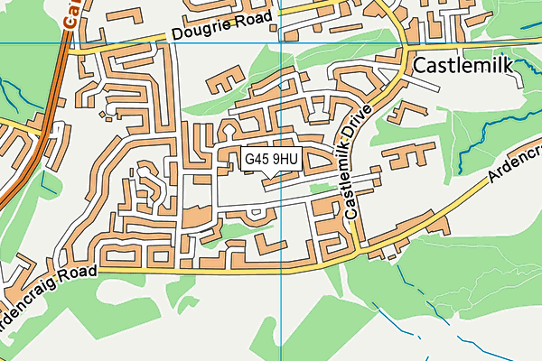 G45 9HU map - OS VectorMap District (Ordnance Survey)