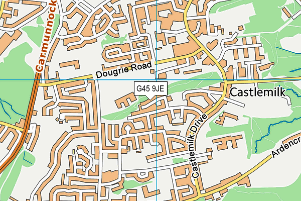 G45 9JE map - OS VectorMap District (Ordnance Survey) G45 9JE map - OS VectorMap District (Ordnance Survey)