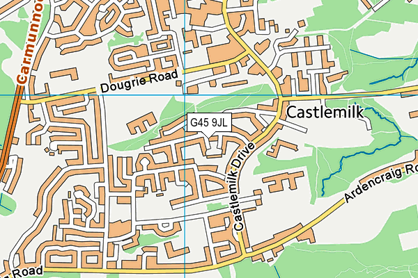 G45 9JL map - OS VectorMap District (Ordnance Survey)
