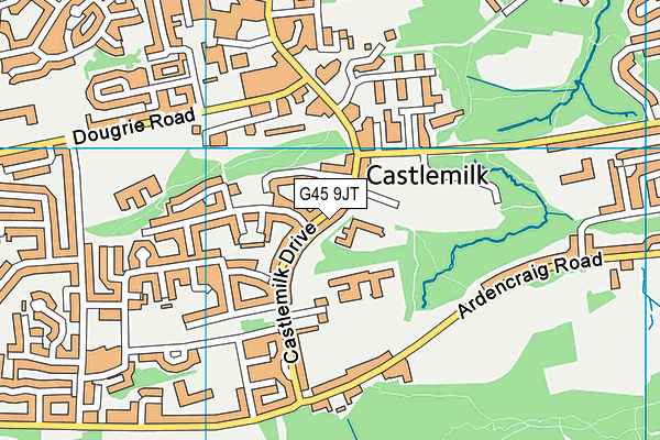 G45 9JT map - OS VectorMap District (Ordnance Survey)