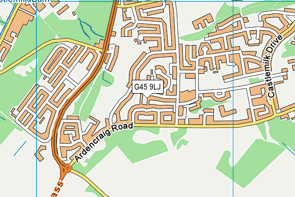 G45 9LJ map - OS VectorMap District (Ordnance Survey) G45 9LJ map - OS VectorMap District (Ordnance Survey)