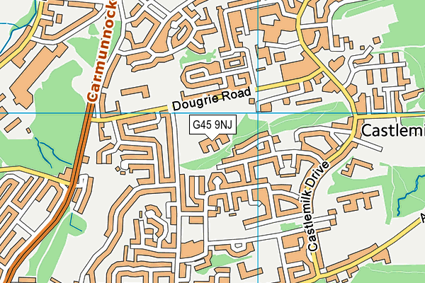 G45 9NJ map - OS VectorMap District (Ordnance Survey)