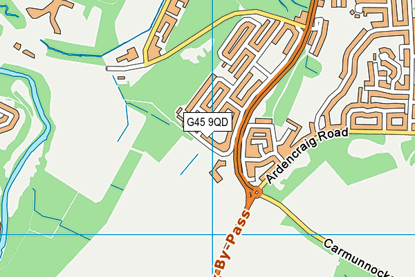 G45 9QD map - OS VectorMap District (Ordnance Survey) G45 9QD map - OS VectorMap District (Ordnance Survey)
