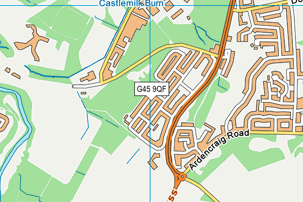 G45 9QF map - OS VectorMap District (Ordnance Survey) G45 9QF map - OS VectorMap District (Ordnance Survey)