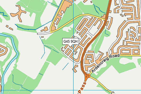 G45 9QH map - OS VectorMap District (Ordnance Survey) G45 9QH map - OS VectorMap District (Ordnance Survey)