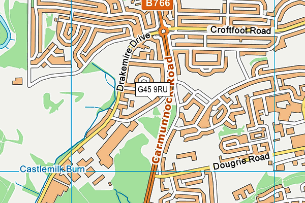 G45 9RU map - OS VectorMap District (Ordnance Survey) G45 9RU map - OS VectorMap District (Ordnance Survey)