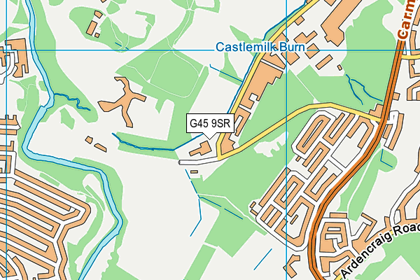 G45 9SR map - OS VectorMap District (Ordnance Survey)