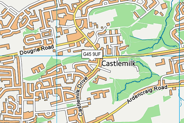 G45 9UF map - OS VectorMap District (Ordnance Survey)