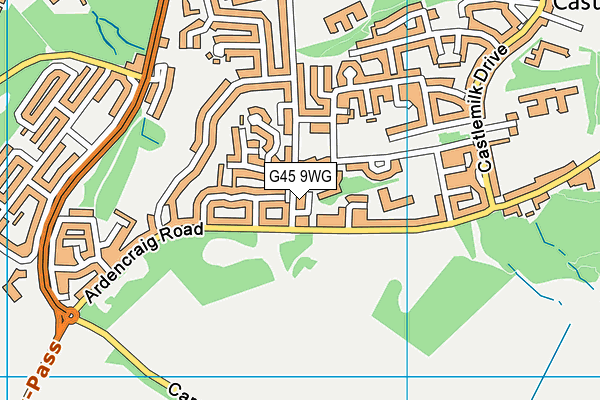 G45 9WG map - OS VectorMap District (Ordnance Survey)