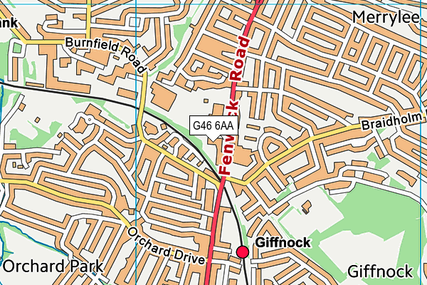 G46 6AA map - OS VectorMap District (Ordnance Survey) G46 6AA map - OS VectorMap District (Ordnance Survey)