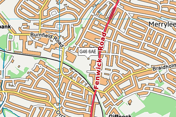 G46 6AE map - OS VectorMap District (Ordnance Survey) G46 6AE map - OS VectorMap District (Ordnance Survey)