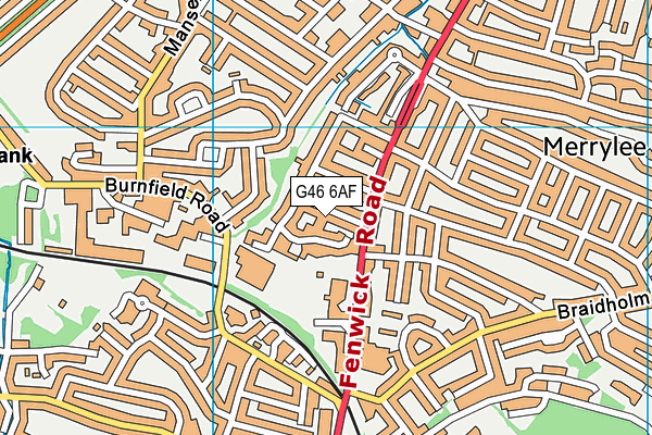 G46 6AF map - OS VectorMap District (Ordnance Survey) G46 6AF map - OS VectorMap District (Ordnance Survey)