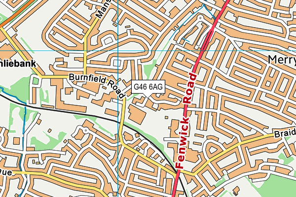 G46 6AG map - OS VectorMap District (Ordnance Survey) G46 6AG map - OS VectorMap District (Ordnance Survey)