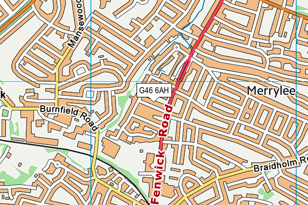 G46 6AH map - OS VectorMap District (Ordnance Survey) G46 6AH map - OS VectorMap District (Ordnance Survey)