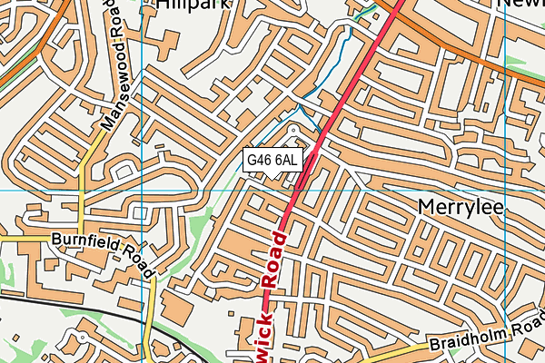 G46 6AL map - OS VectorMap District (Ordnance Survey) G46 6AL map - OS VectorMap District (Ordnance Survey)
