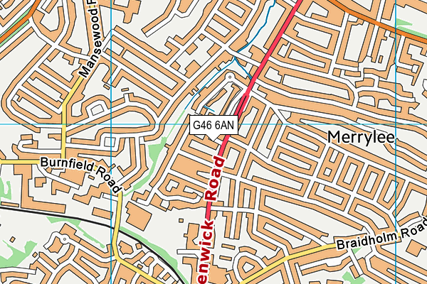 G46 6AN map - OS VectorMap District (Ordnance Survey) G46 6AN map - OS VectorMap District (Ordnance Survey)