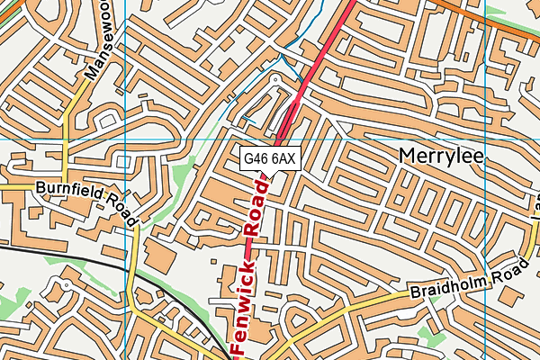G46 6AX map - OS VectorMap District (Ordnance Survey) G46 6AX map - OS VectorMap District (Ordnance Survey)