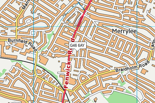 G46 6AY map - OS VectorMap District (Ordnance Survey) G46 6AY map - OS VectorMap District (Ordnance Survey)