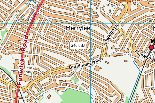 G46 6BJ map - OS VectorMap District (Ordnance Survey) G46 6BJ map - OS VectorMap District (Ordnance Survey)