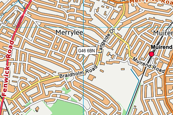 G46 6BN map - OS VectorMap District (Ordnance Survey) G46 6BN map - OS VectorMap District (Ordnance Survey)