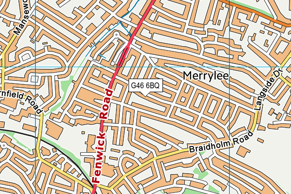 G46 6BQ map - OS VectorMap District (Ordnance Survey) G46 6BQ map - OS VectorMap District (Ordnance Survey)
