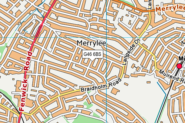 G46 6BS map - OS VectorMap District (Ordnance Survey) G46 6BS map - OS VectorMap District (Ordnance Survey)
