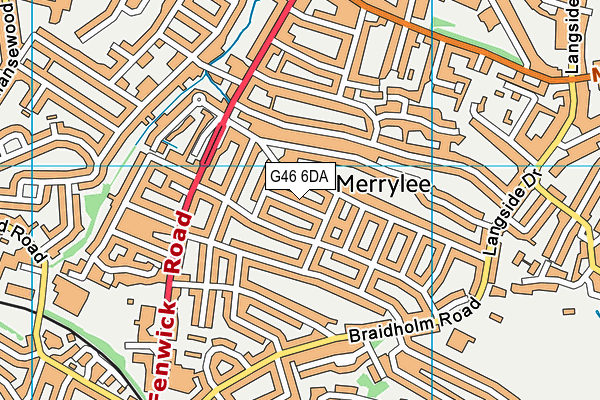 G46 6DA map - OS VectorMap District (Ordnance Survey) G46 6DA map - OS VectorMap District (Ordnance Survey)